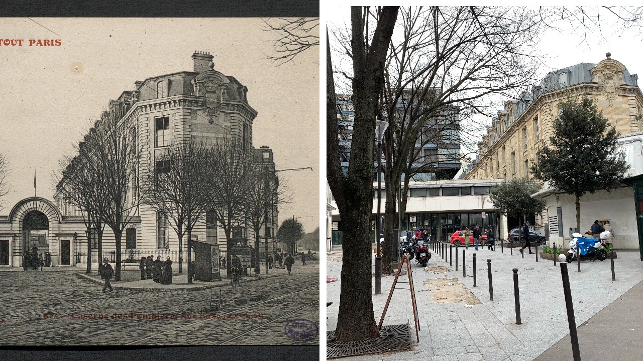 Avant-Après : la caserne Saint-Fargeau construite en 1904… et agrandie depuis
