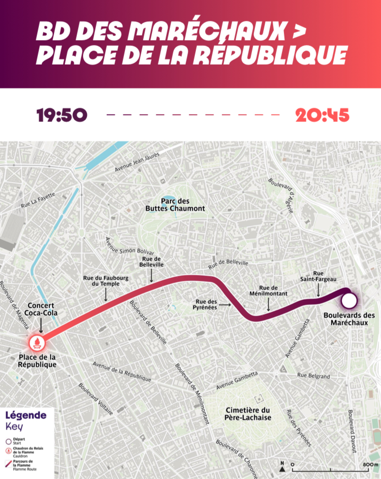 Ce qu’il faut savoir du passage de la flamme olympique, lundi 15 juillet, dans le 20e arrondissement de Paris