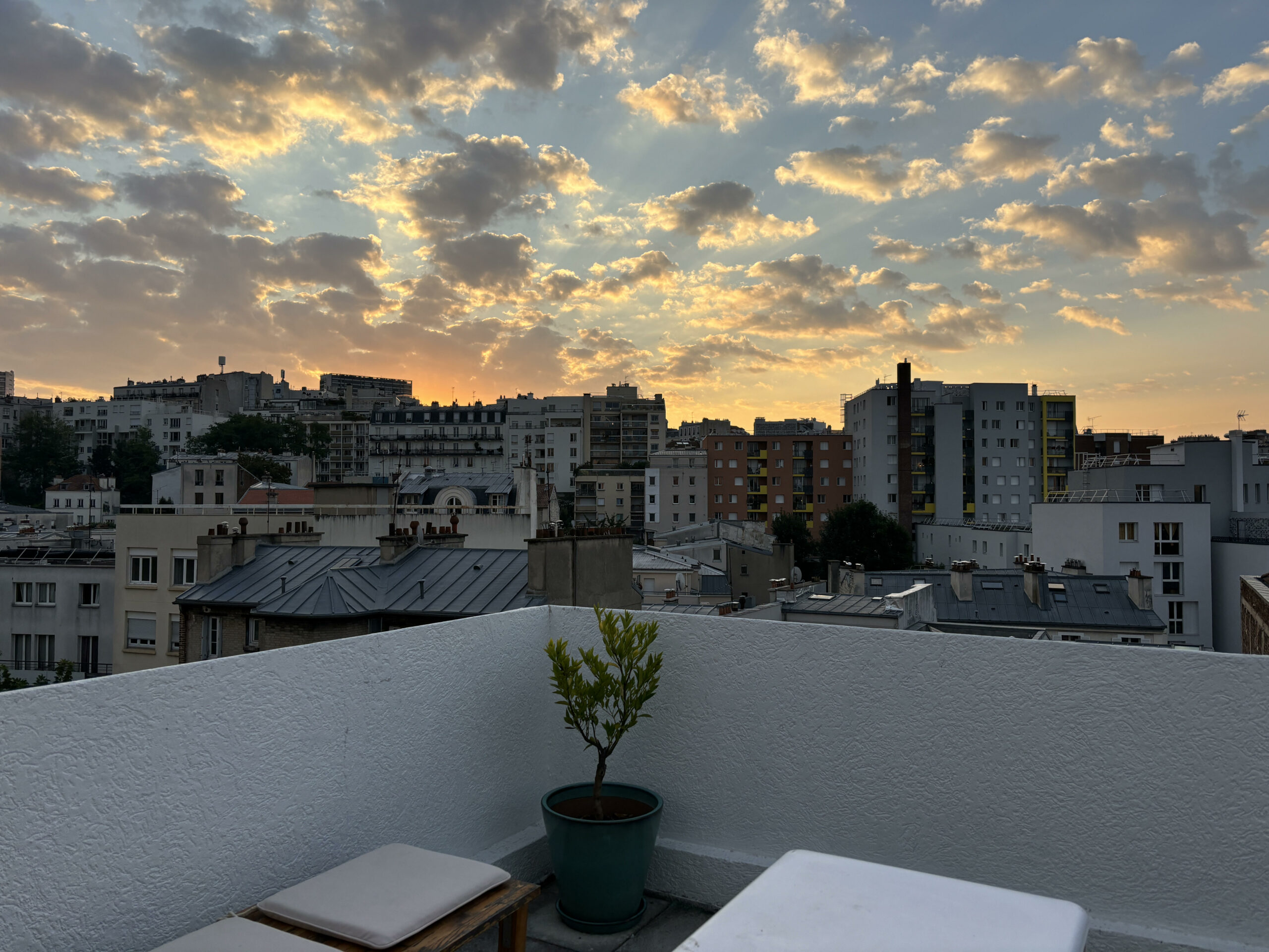 Le coucher de soleil & les bonnes adresses d’Harmony, qui vit face au Parc de Belleville