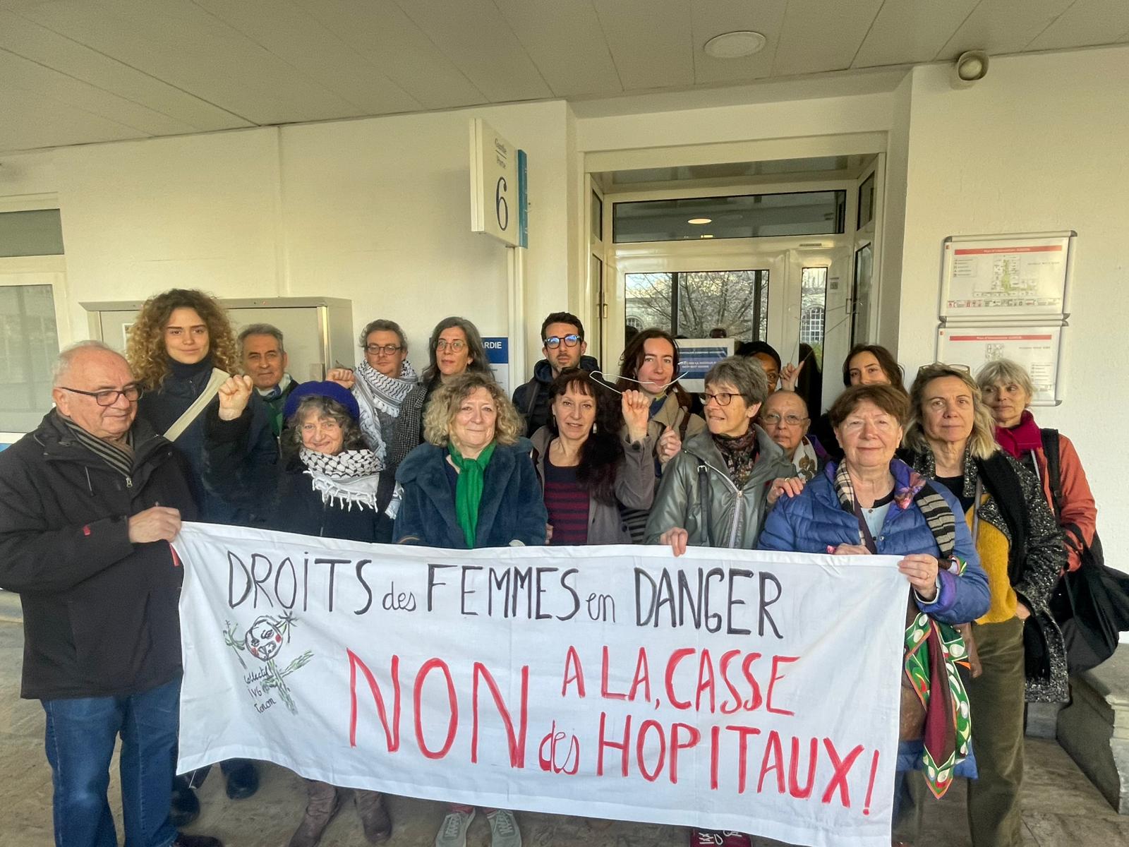 Mobilisation pour la défense du droit à l’avortement au centre IVG de l’Hôpital Tenon